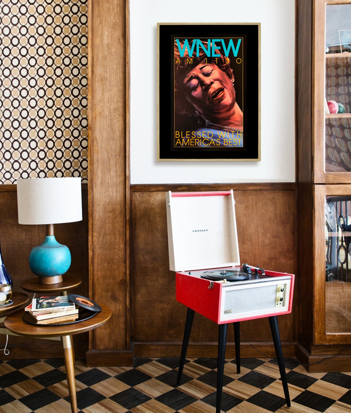 Ella Fitzgerald Poster Print Framed Canvas, Blessed with America's Best, Jazz Poster, Advertising Poster, gift canvas wall art