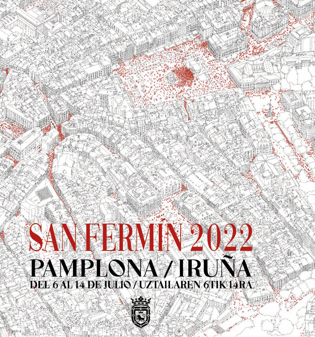 San Fermin 2022 Pamplona City Poster Print Framed Canvas, Bulls Poster, Tourism Travel Poster, Vintage Poster, Spain Poster, gift canvas