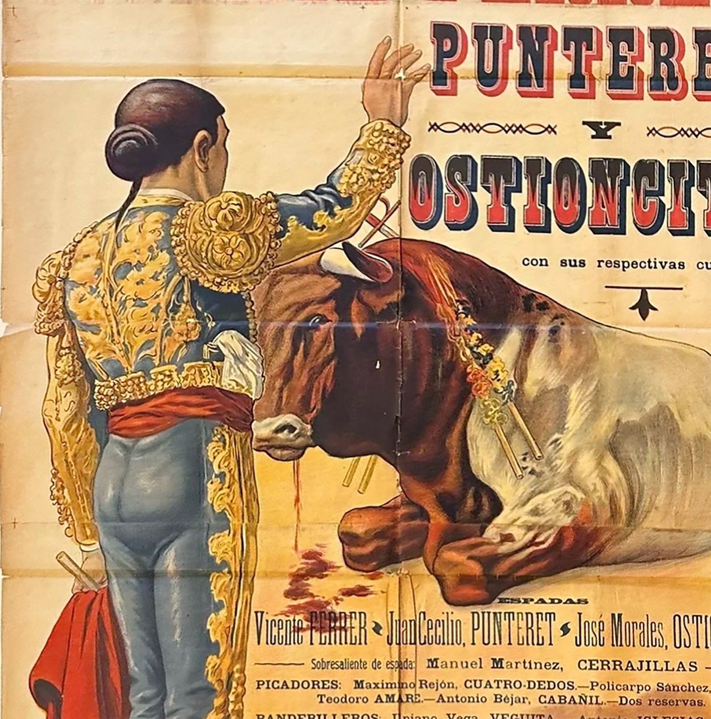 Nueva Plaza De Toros Bull Poster Print Framed Canvas, Spain Poster, Bullfighting, Travel Tourism Poster, Vintage Poster