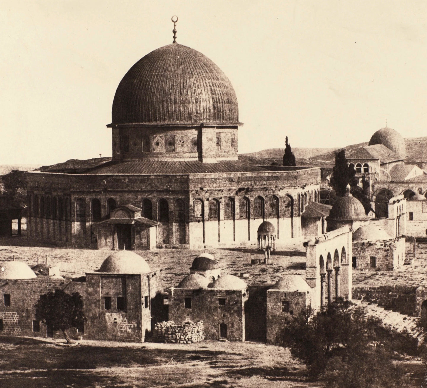 Al-Aqsa Mosque Old Photo Printed Poster Canvas Framed, View of Jerusalem, Historical Religious Poster, Vintage Wall art
