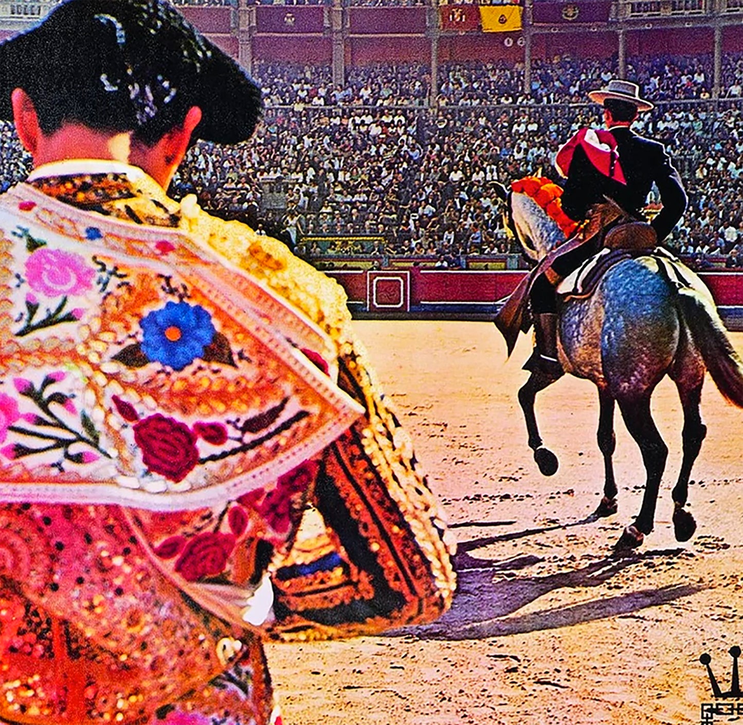 Pamplona San Fermin 1966 Spain Bull Run Poster Print Framed Canvas, Spanish Poster, Tourism Travel Poster, Vintage Poster, Spain Poster
