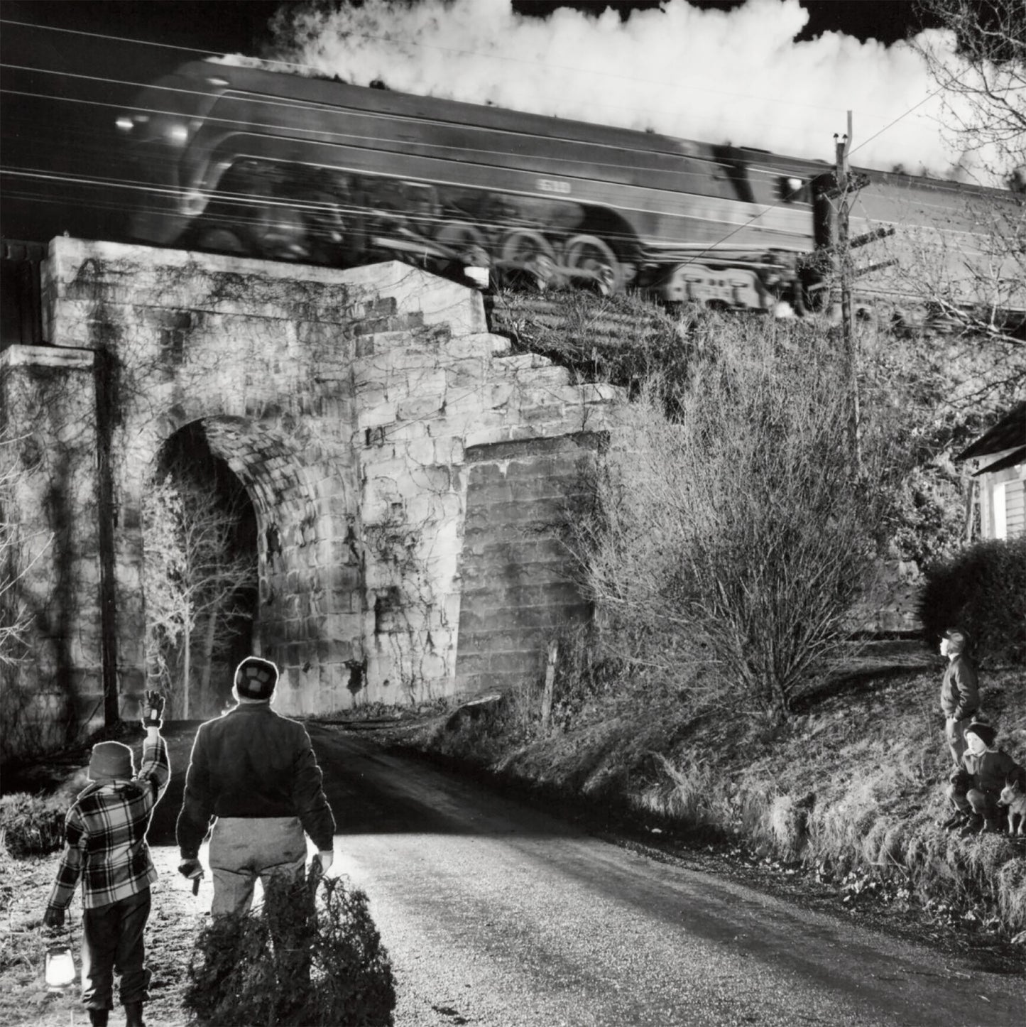 O. Winston Link Silent Night at Seven Mile Ford, Virginia Train Photo Poster Framed Canvas, Old train pictures poster, Canvas Wall, Decor Canvas