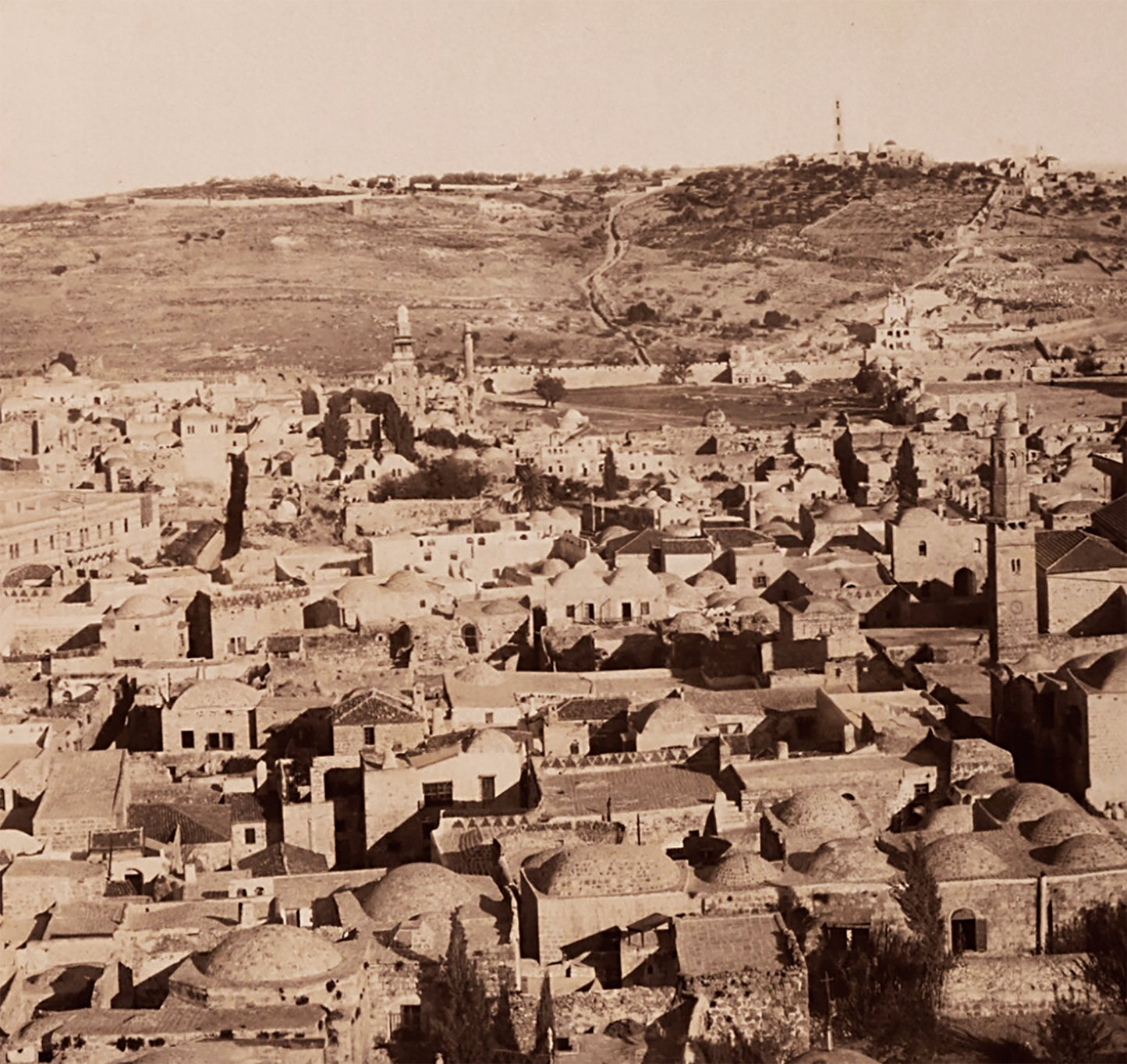 Jerusalem Old City Photo Printed Poster Canvas Framed, View of Jerusalem, Historical Religious Poster, Vintage Wall art