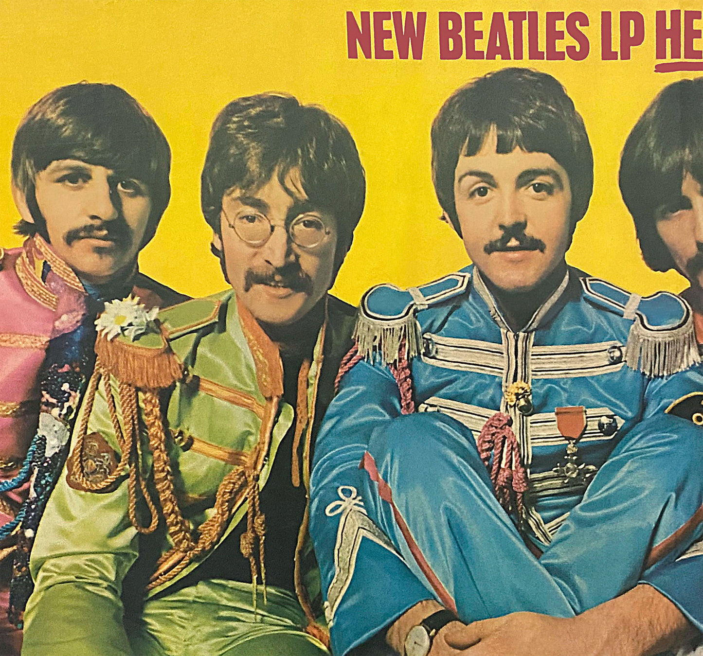 The Beatles, Sgt. Pepper's Lonely Hearts Club Band Poster Framed Canvas Print, Film Poster, Movie Poster, Vintage Advertising Poster