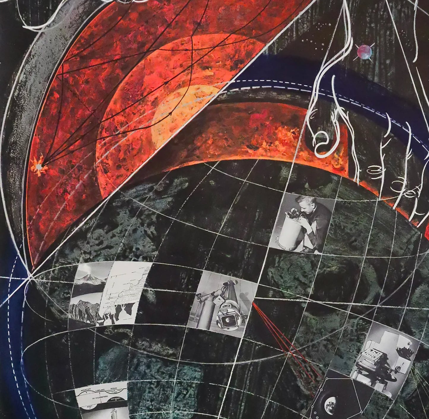 Earth Poster by Herbert Danska, Print Framed Canvas, Space Poster, Advertising Poster, Science Fiction Poster, gift canvas wall art