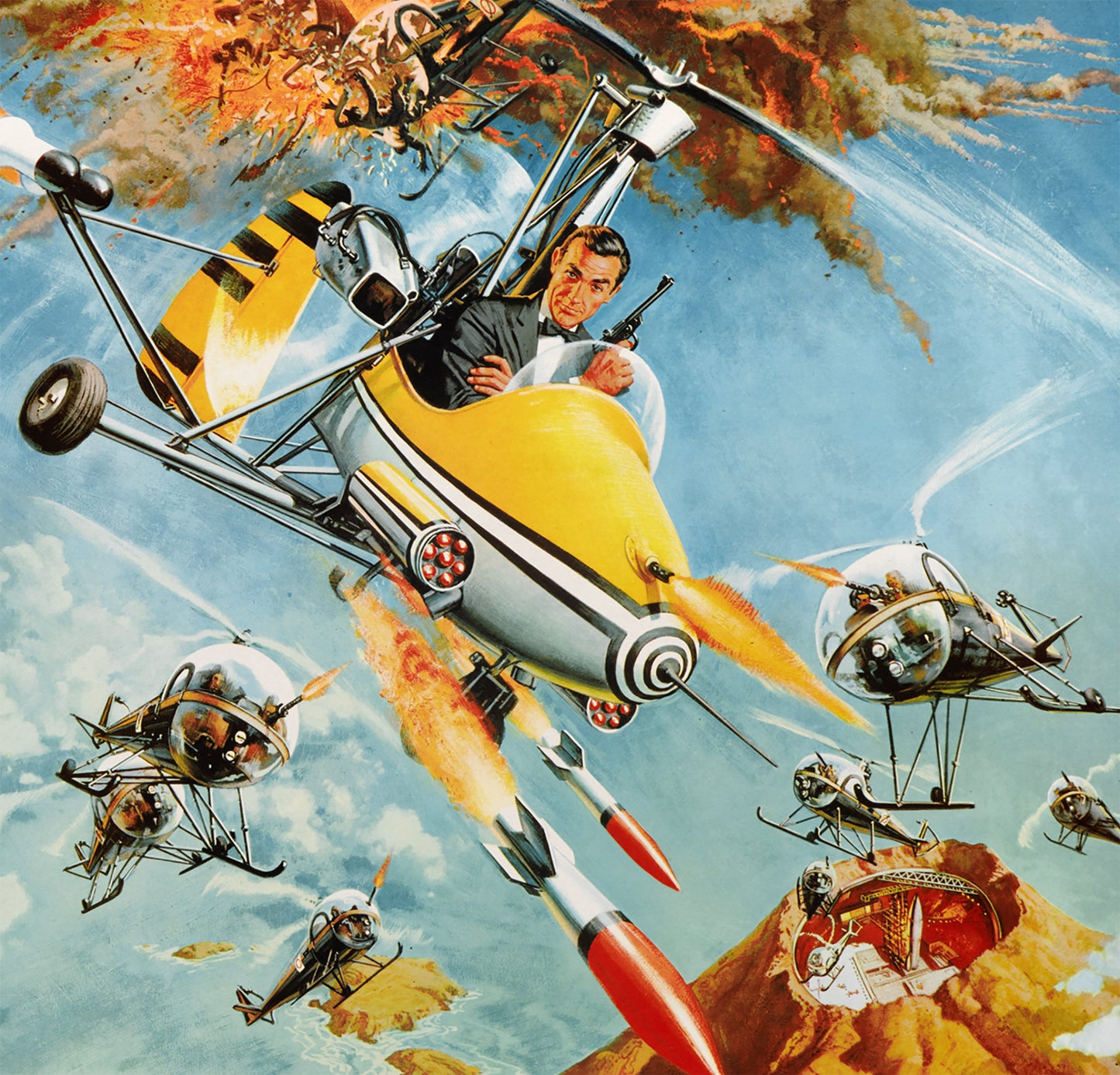 James Bond You Only Live Twice Movie Poster Print Framed Canvas, James Bond 007, Vintage Poster, Advertising Poster, Wall Art, Gift Canvas