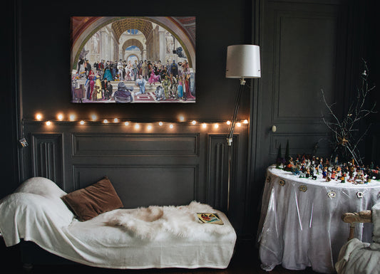 100 Years of Movies Print Canvas, Renato Casaro painters work, Movie Poster, Vintage Poster