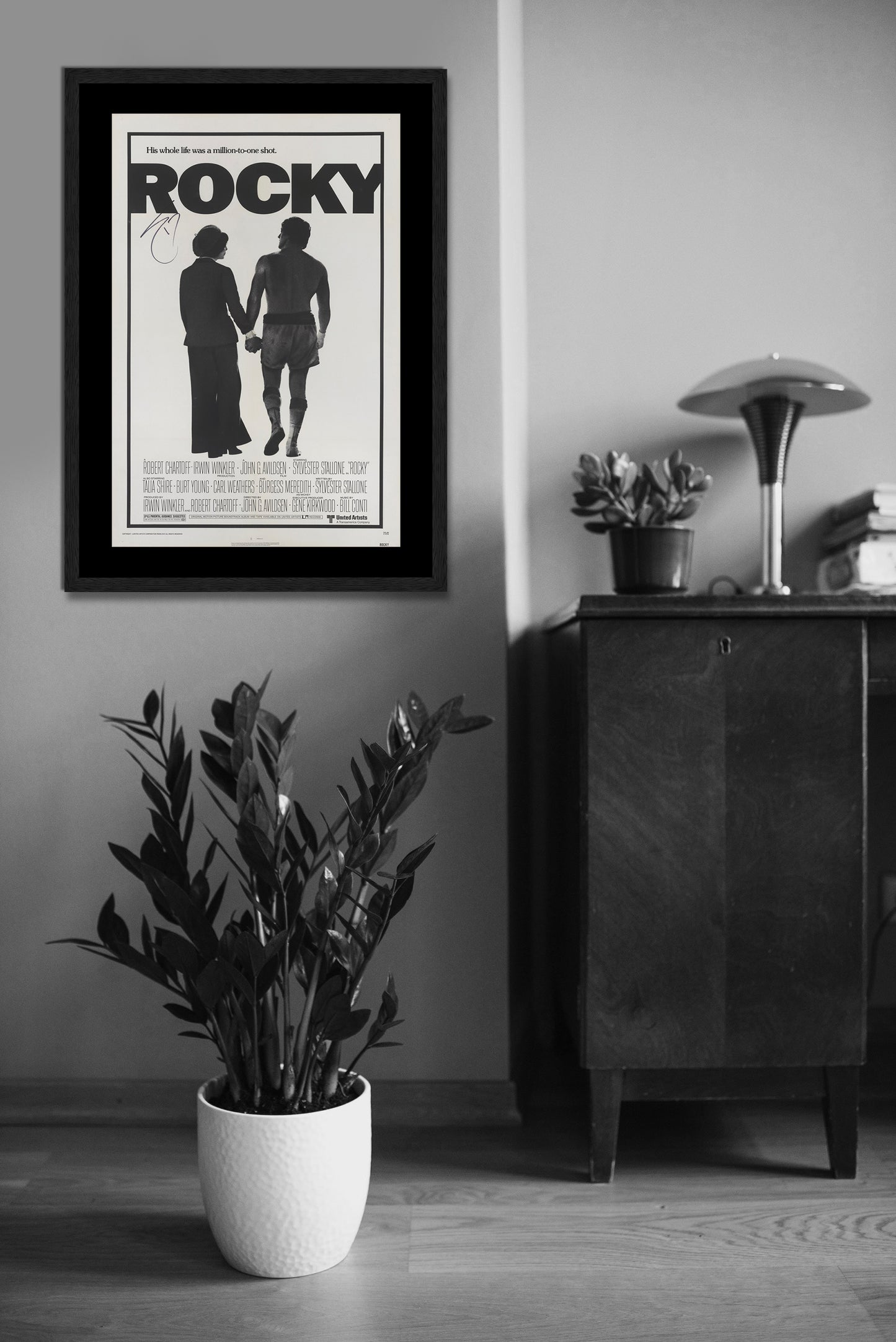 Rocky Film Poster 1976 Film Poster Framed Canvas Print, Vintage Poster, Film Poster, Movie Poster, Advertising Poster, wall art