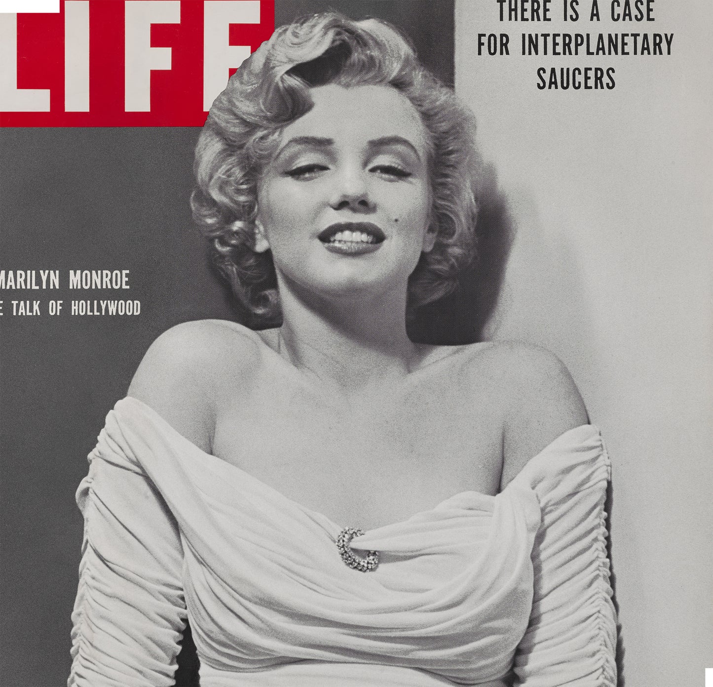 LIFE magazine, Marilyn Monroe's debut on the magazine's cover Photo Portrait Framed Canvas Print, Famous American actress, Vintage Poster