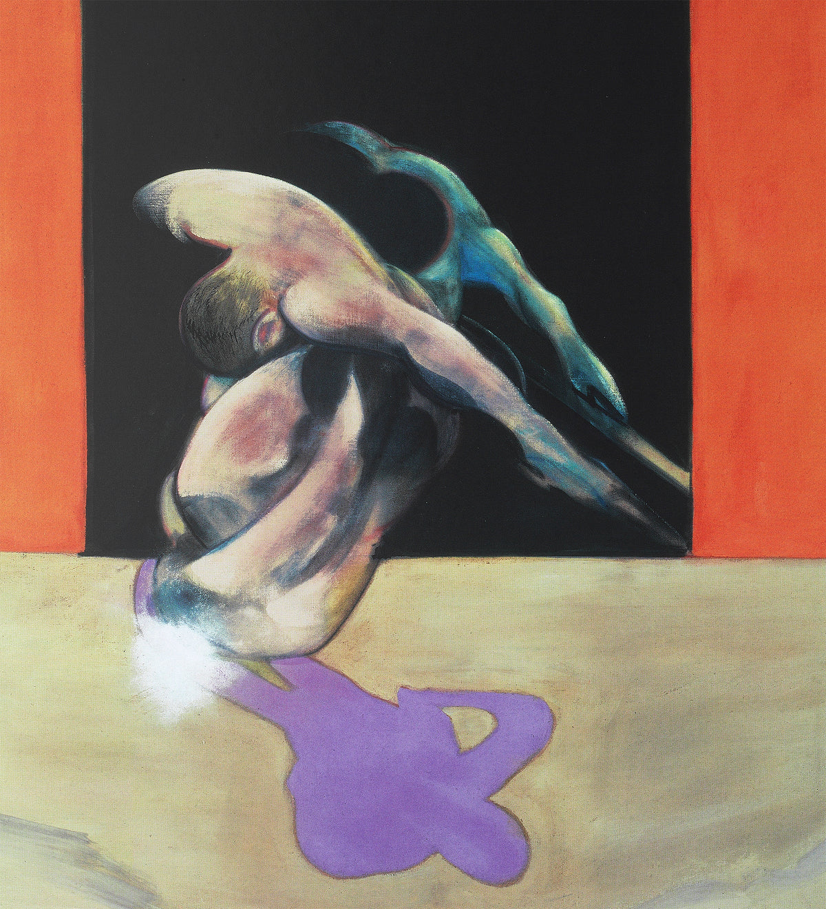 Figure in Movement, Francis Bacon Poster Exclusive Framed Canvas Print, Bacon painting, Oil and pastel on canvas, Vintage Poster, Artwork