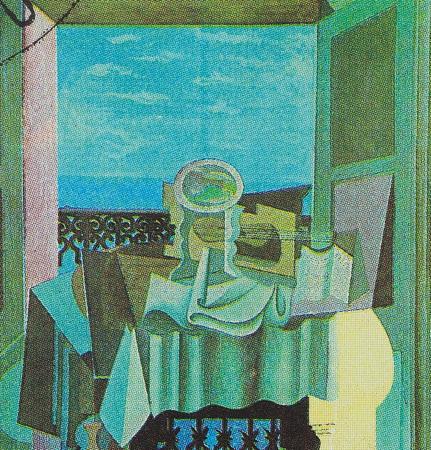 Still life in front of a window at Saint-Raphael Stamp Art Postage, Pablo Picasso, Vintage Poster, Central Africa, Travel Poster Prints