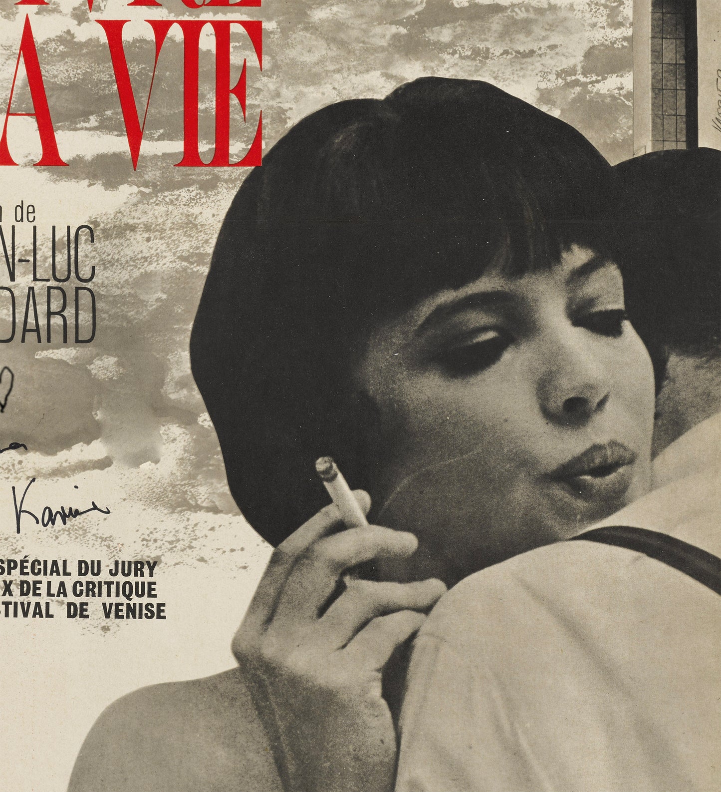 Vivre Sa Vie 1962 Film Poster Framed Canvas Print, French Poster, Vintage Poster, Anna Karina, Movie Poster, Advertising Poster, wall art