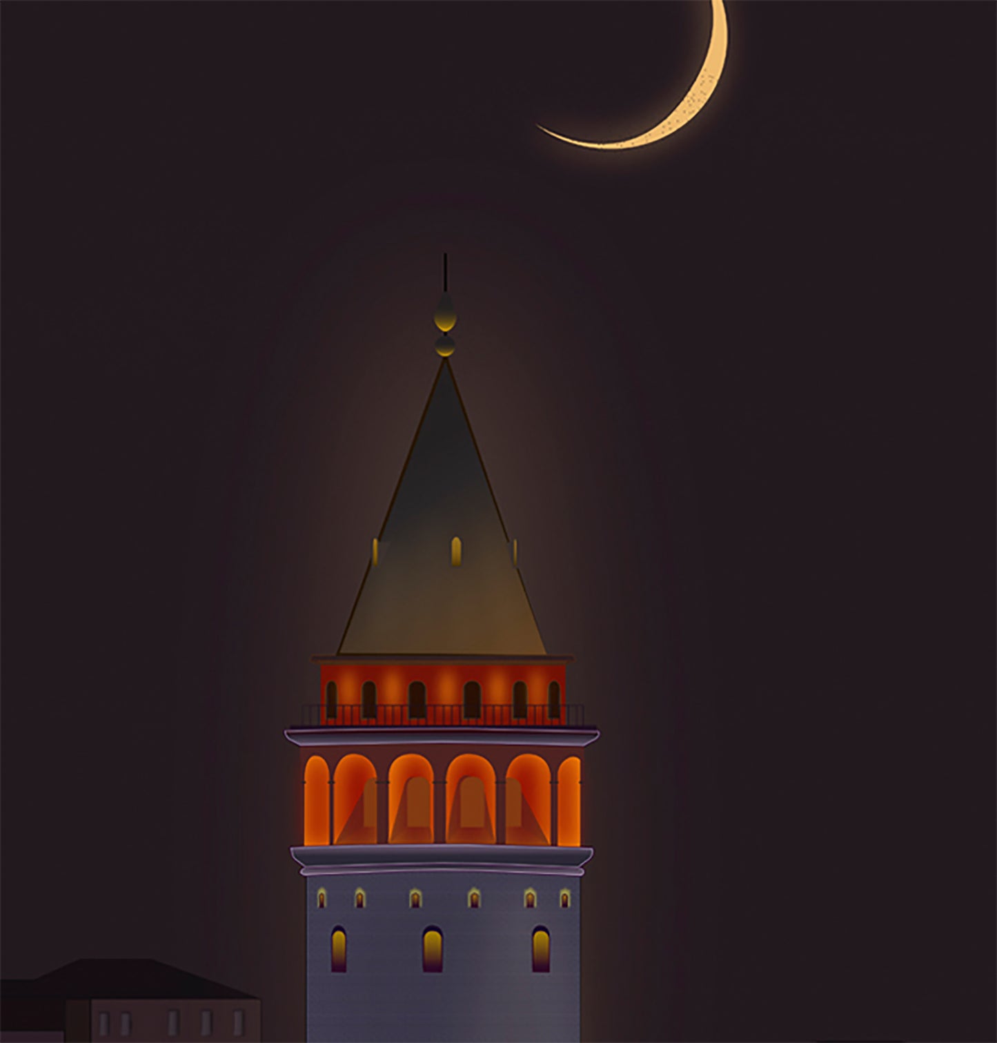 Galata Tower Poster Framed Canvas Print, Istanbul City Poster, Vector poster, abstract poster, city poster, illustration poster, canvas art