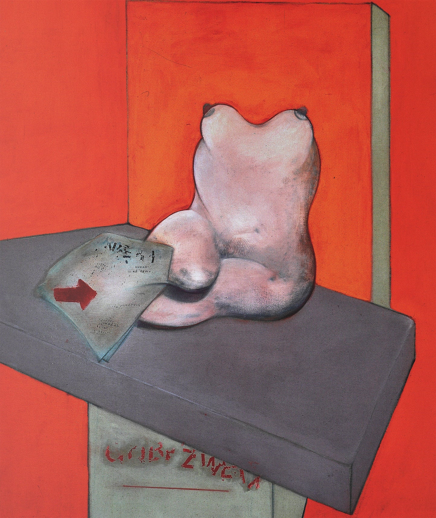 Francis Bacon, Study of a human body after Ingres Poster Exclusive Framed Canvas Print, Bacon painting