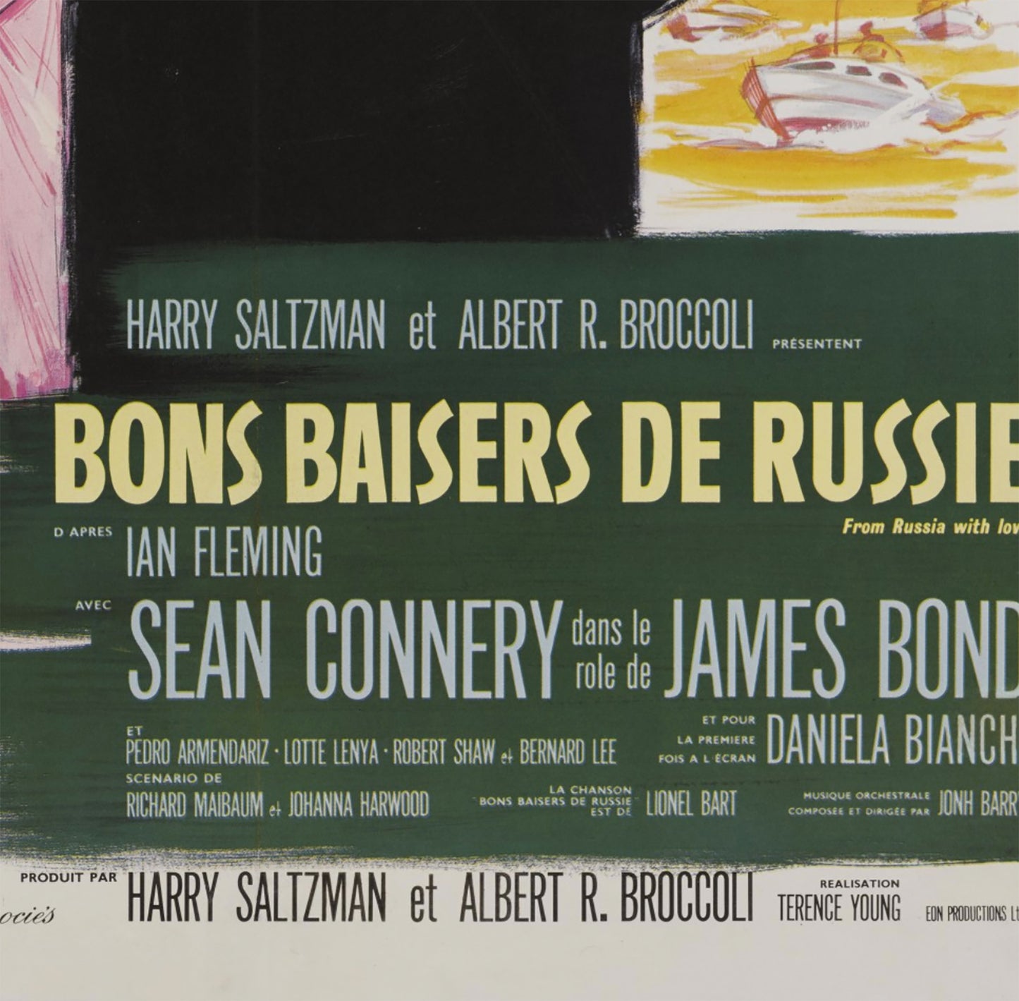 James Bond movie poster Poster Print Canvas, Good Kisses from Russia by James Bond, Film Advertising Poster, Movie Poster Canvas