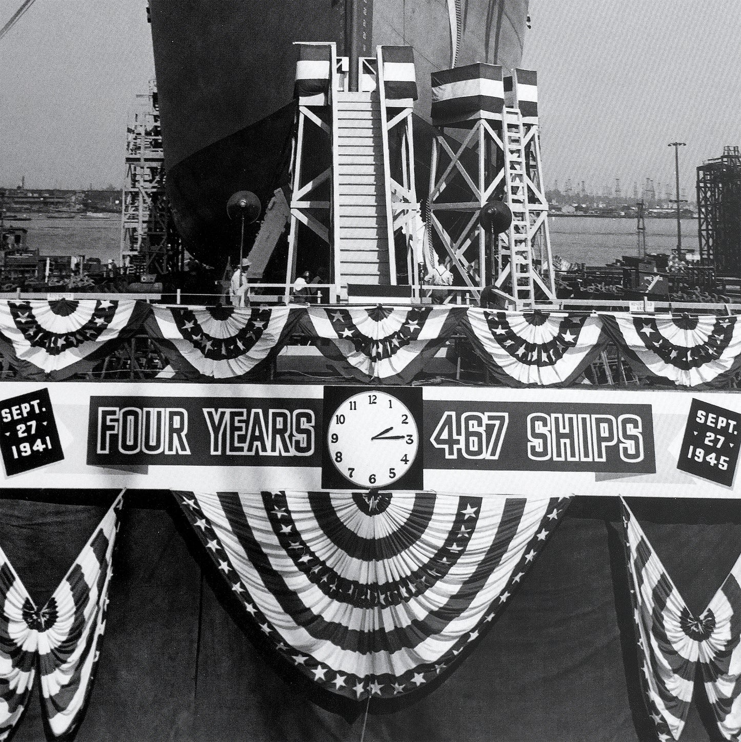 Oregon Shipbuilding Corporation Photo Poster Framed Canvas Print, Los Angeles Photos, Vintage Poster, old city canvas wall art