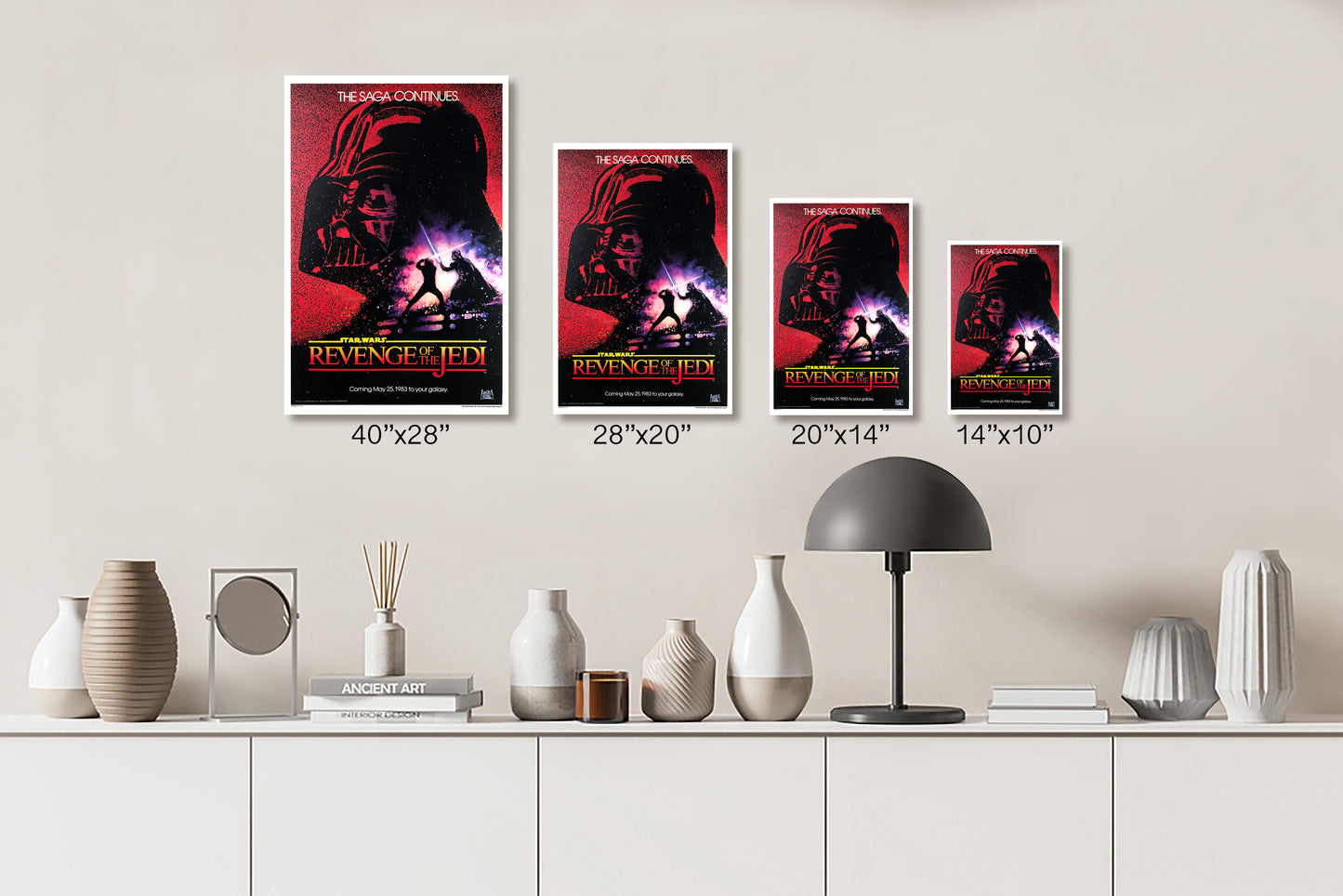 Star Wars Revenge of the Jedi Poster, Jedi-One Sheet Wall Poster, Movie Poster Print Canvas, Modern Art, Wall art decor Canvas