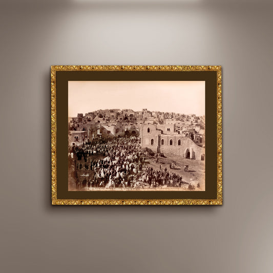 Palestine Bethlehem Old Photo Printed Poster Canvas Framed, View of Jerusalem, Historical Religious Poster, Vintage Wall art