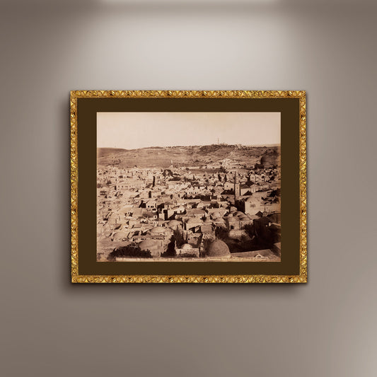 Jerusalem Old City Photo Printed Poster Canvas Framed, View of Jerusalem, Historical Religious Poster, Vintage Wall art