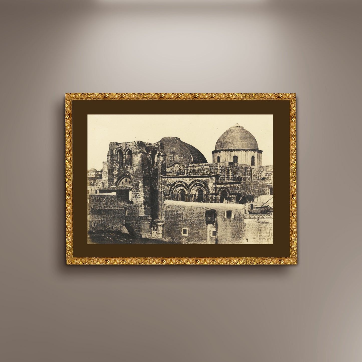 Church of the Holy Sepulchre Photo Printed Poster Canvas Framed, View of Jerusalem, Historical Religious Poster, Vintage Wall art