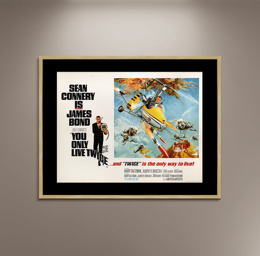 James Bond You Only Live Twice Movie Poster Print Framed Canvas, James Bond 007, Vintage Poster, Advertising Poster, Wall Art, Gift Canvas
