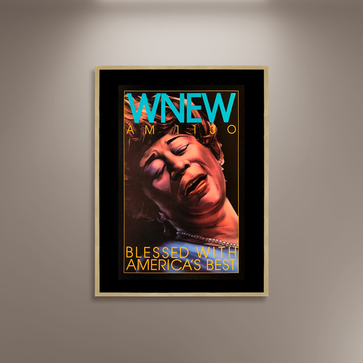 Ella Fitzgerald Poster Print Framed Canvas, Blessed with America's Best, Jazz Poster, Advertising Poster, gift canvas wall art