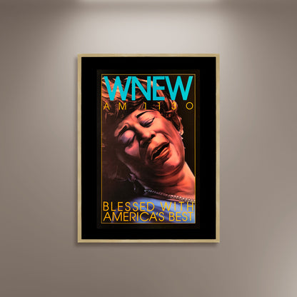 Ella Fitzgerald Poster Print Framed Canvas, Blessed with America's Best, Jazz Poster, Advertising Poster, gift canvas wall art