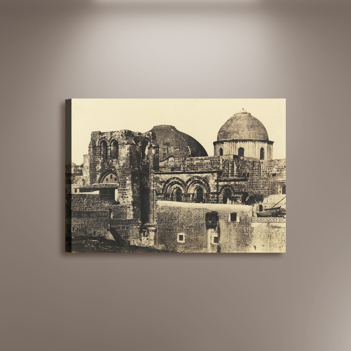 Church of the Holy Sepulchre Photo Printed Poster Canvas Framed, View of Jerusalem, Historical Religious Poster, Vintage Wall art