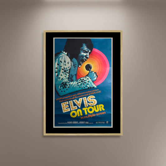 Elvis On Tour, Movie Poster Print Framed Canvas, Vintage Movie Poster, Film Poster, Advertising Poster, gift canvas wall art