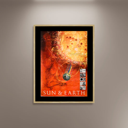 Sun and Earth by National Academy of Science Poster Print Framed Canvas, Poster by Herbert Danska, Advertising Poster, gift canvas wall art