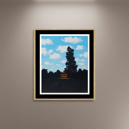 The Empire of Light, Rene Magritte Poster Print Framed Canvas, Surrealism Poster, Art Canvas, Vintage Poster, Art Decor Wall Style