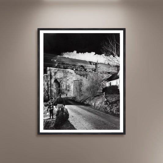 O. Winston Link Silent Night at Seven Mile Ford, Virginia Train Photo Poster Framed Canvas, Old train pictures poster, Canvas Wall, Decor Canvas