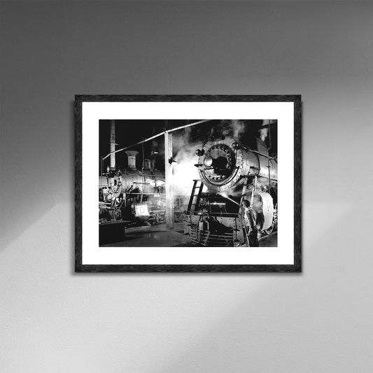 Steam Train O. Winston Link, Train Photo Poster Framed Canvas, Old train pictures poster, Canvas Wall, Decor Canvas