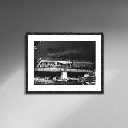 Norfolk And Western Bristol Va Train Photo Poster Framed Canvas, Old train pictures poster, Canvas Wall, Decor Canvas