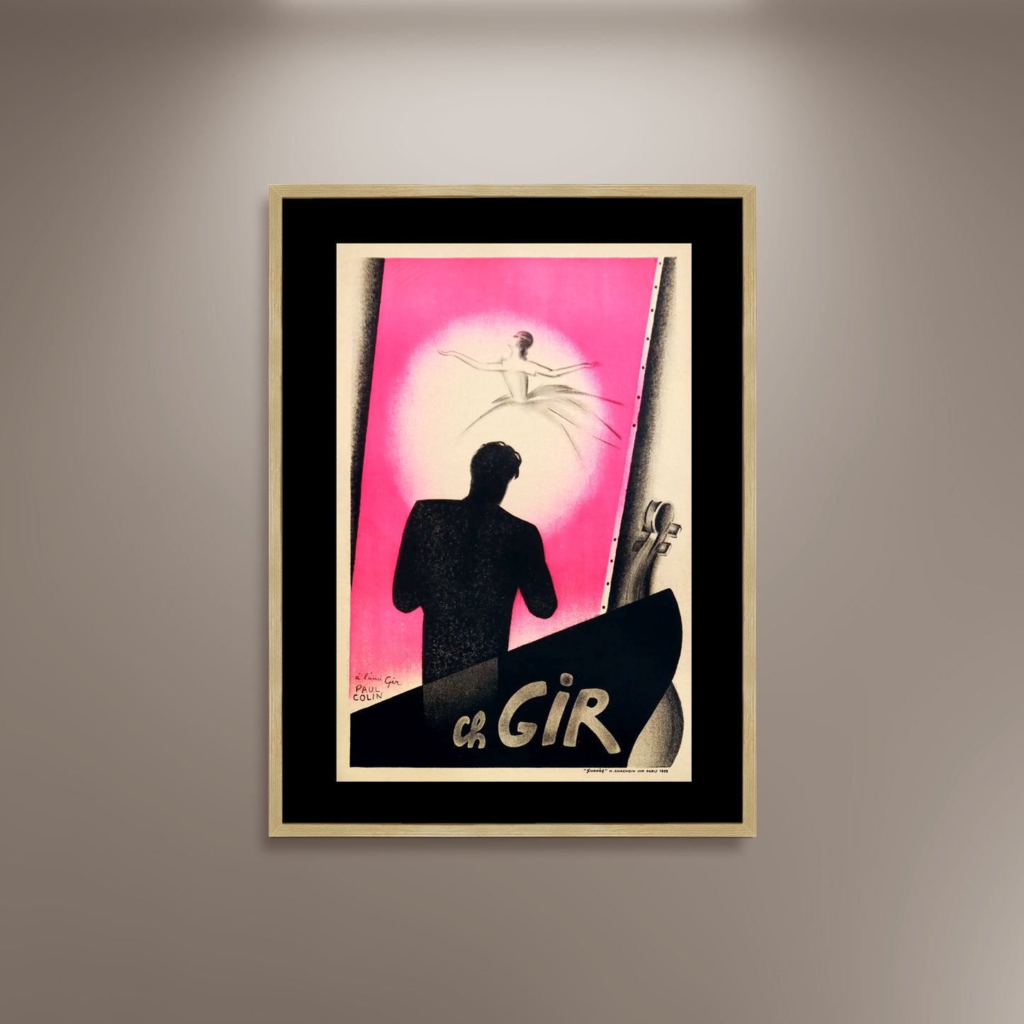 Paul Colin, To the Friend CH Gir 1928 Poster Print Framed Canvas, Vintage French Art Deco Poster, Advertising Poster, gift canvas wall art