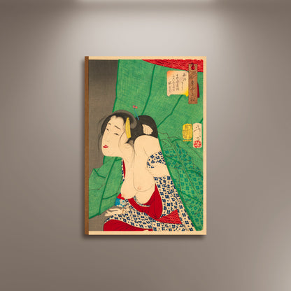 Yoshitoshi Tsukioka Ukiyo-e Japanese Poster Print Framed Canvas, Tokyo Geisha Poster, Japan Poster, Art Poster, gift canvas wall art