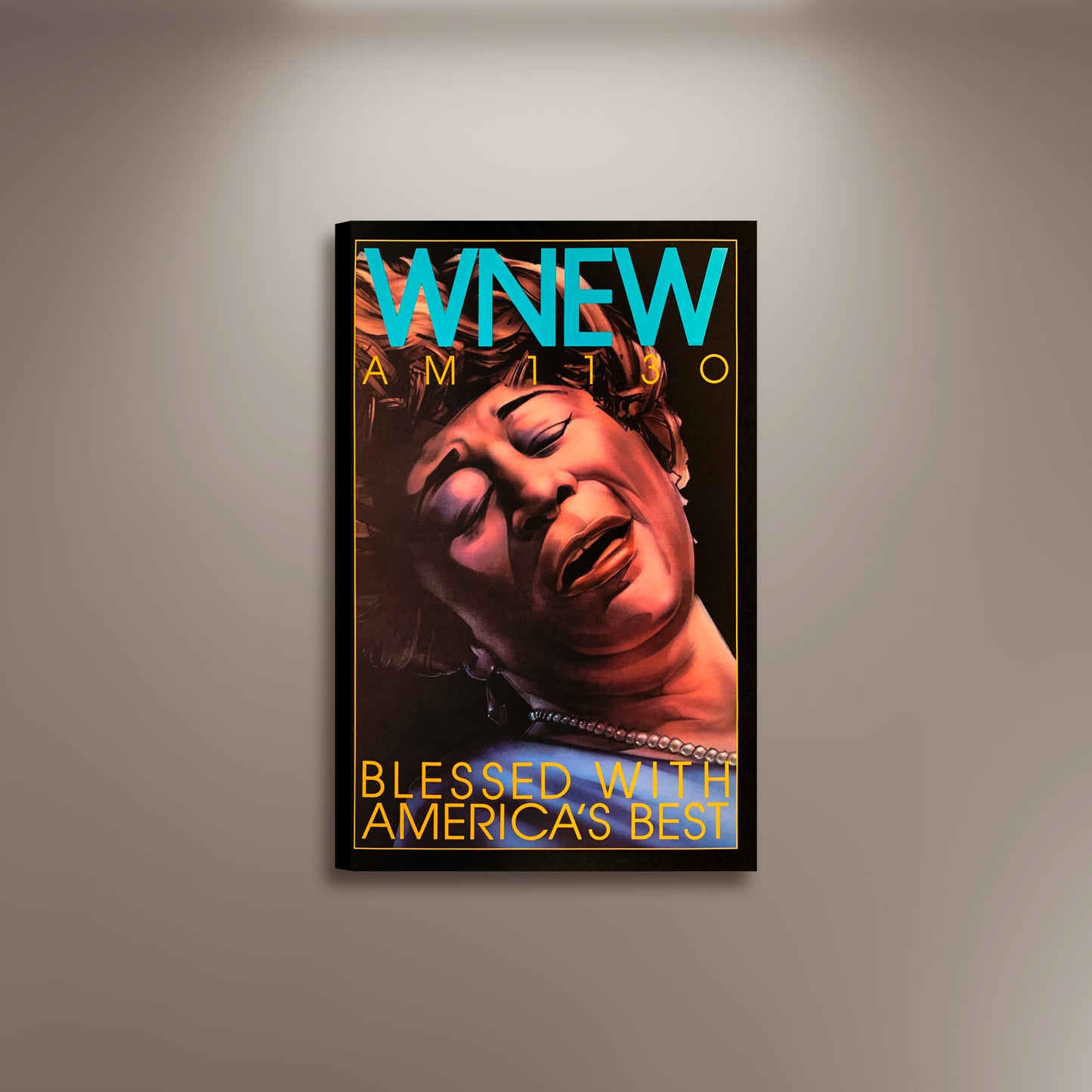 Ella Fitzgerald Poster Print Framed Canvas, Blessed with America's Best, Jazz Poster, Advertising Poster, gift canvas wall art