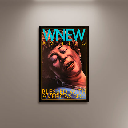 Ella Fitzgerald Poster Print Framed Canvas, Blessed with America's Best, Jazz Poster, Advertising Poster, gift canvas wall art