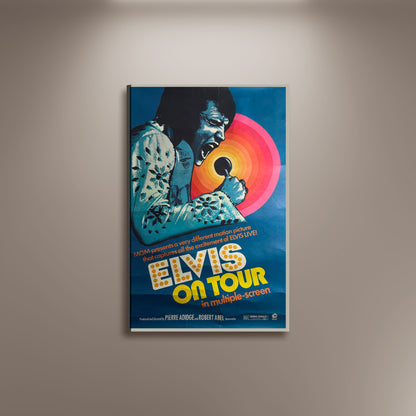 Elvis On Tour, Movie Poster Print Framed Canvas, Vintage Movie Poster, Film Poster, Advertising Poster, gift canvas wall art