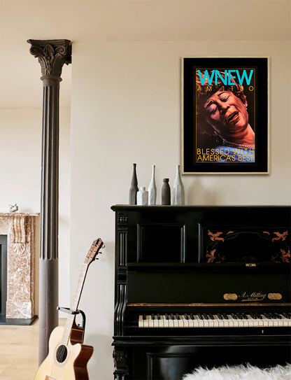 Ella Fitzgerald Poster Print Framed Canvas, Blessed with America's Best, Jazz Poster, Advertising Poster, gift canvas wall art