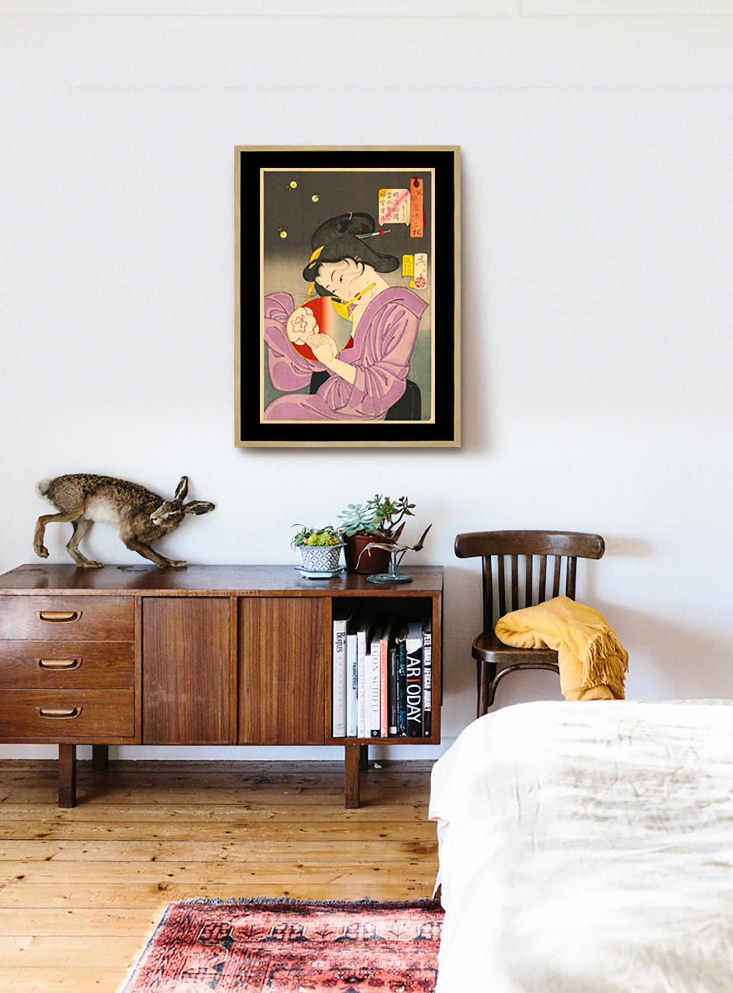 Mannerisms of a Tokyo Geisha in the Meiji Period Poster Print Framed Canvas, Japan Poster, Art Poster, gift canvas wall art