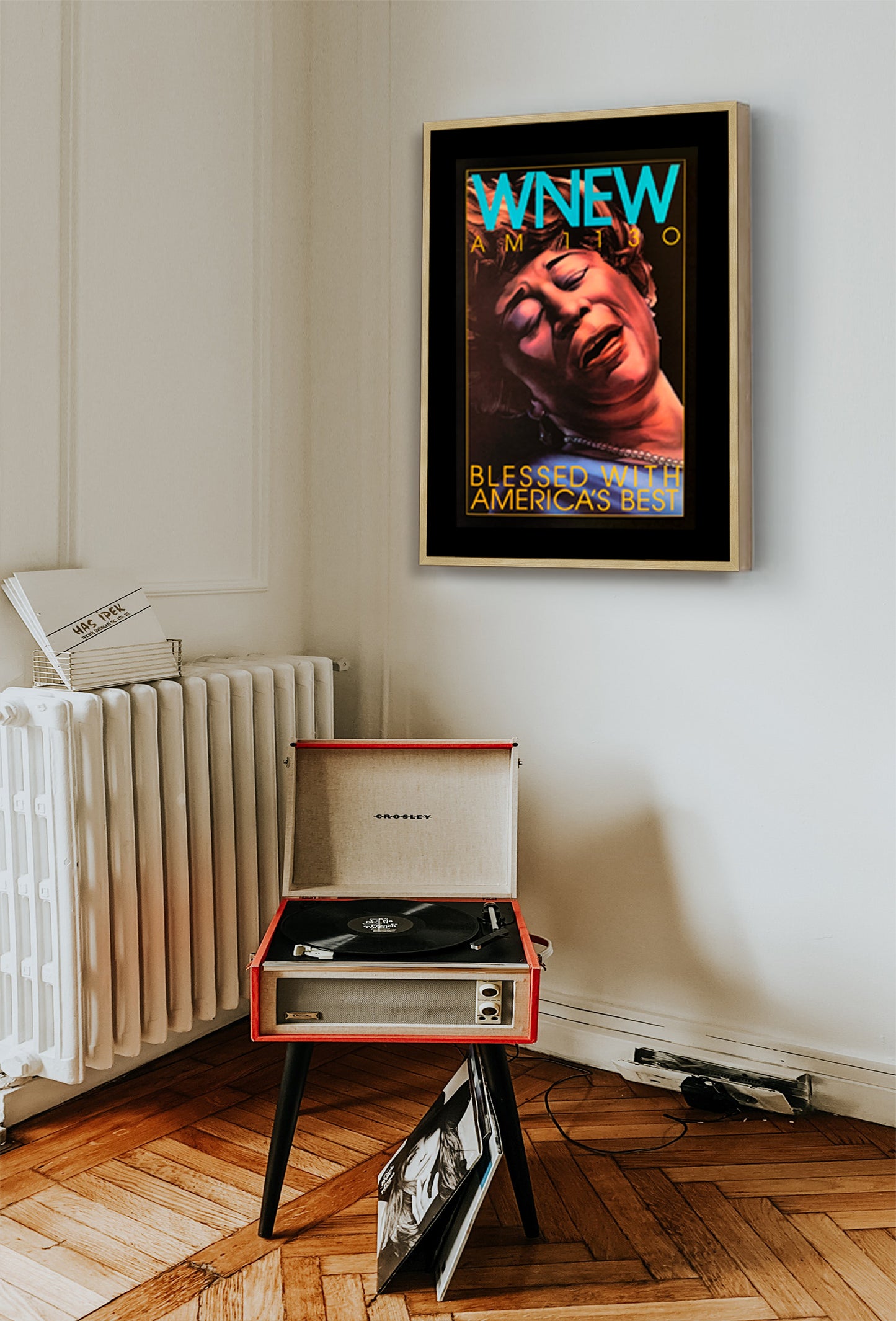 Ella Fitzgerald Poster Print Framed Canvas, Blessed with America's Best, Jazz Poster, Advertising Poster, gift canvas wall art