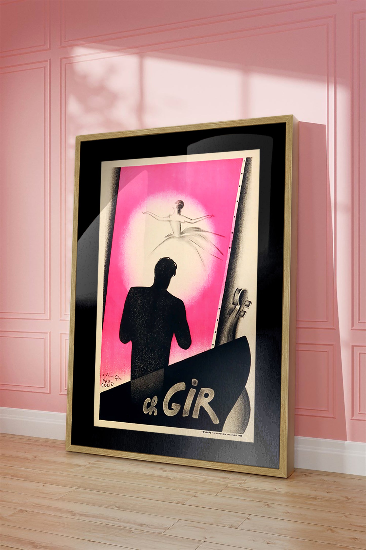 Paul Colin, To the Friend CH Gir 1928 Poster Print Framed Canvas, Vintage French Art Deco Poster, Advertising Poster, gift canvas wall art