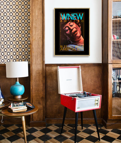 Ella Fitzgerald Poster Print Framed Canvas, Blessed with America's Best, Jazz Poster, Advertising Poster, gift canvas wall art