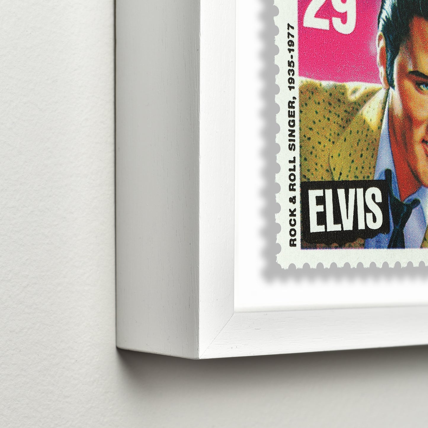 Elvis Presley Stamp Postage Picture Poster Framed Floating, American Stamp, American Famous Singer Stamp, Picture Wall Art Decoration