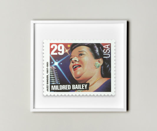 Mildred Bailey Jazz Singer Musical Stamp Postage Picture Poster Framed Floating, American Stamp, American Famous Singer Stamp, Picture Wall Art Decoration