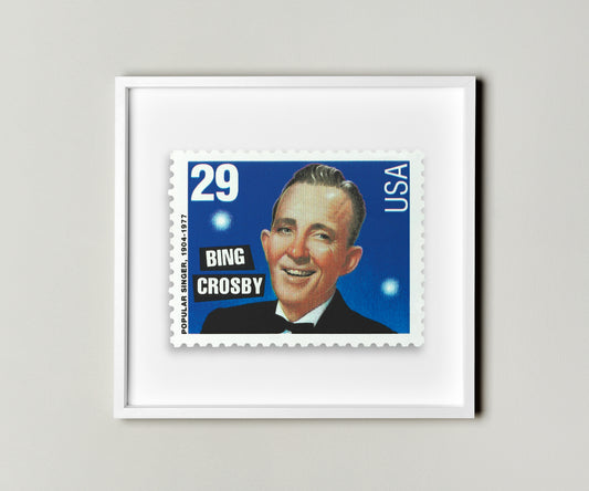 Bing Crosby Musical Jazz Stamp Postage Picture Poster Framed Floating, American Stamp, American Famous Singer Stamp, Picture Wall Art Decoration