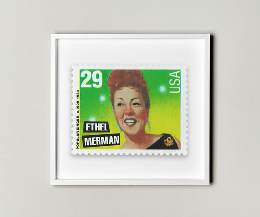 Ethel Merman Musical Jazz Stamp Postage Picture Poster Framed Floating, American Stamp, American Famous Singer Stamp, Picture Wall Art Decoration