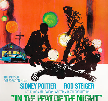 In the Heat of the Night Film Poster Print Framed Canvas, Norman Jewison Posters, Crime Movie Poster, gift canvas