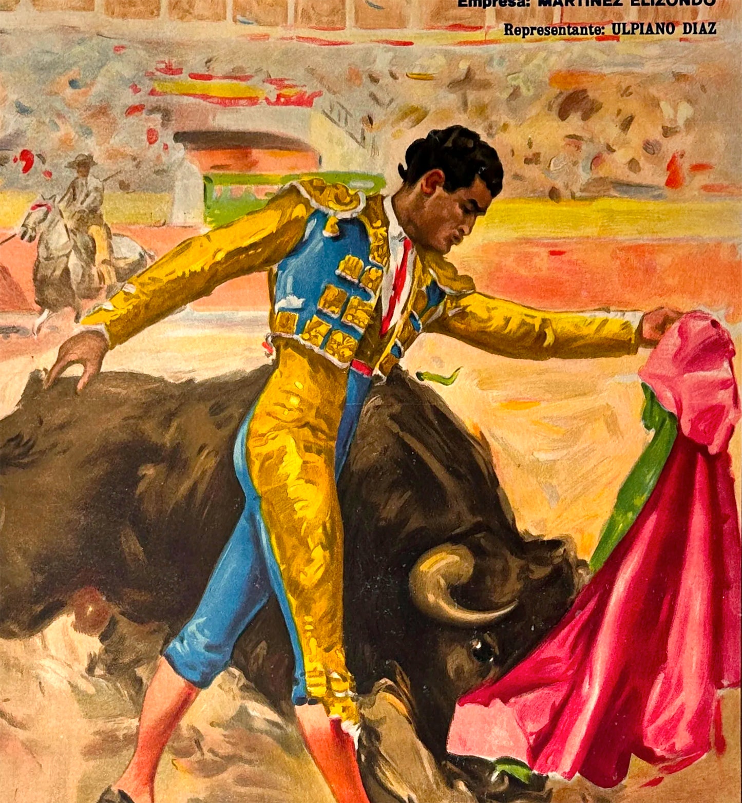 Plaza de Toros de Almeria Bullfighting Vintage Fine Art Print Poster, Lithograph, Matador, Torero, Wall Hangings, Home Decor, Gift ideas